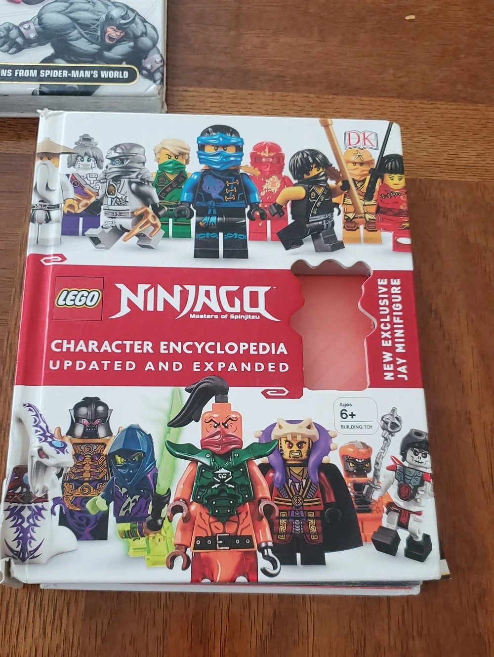3 LEGO Ninjago Character Encyclopedia & Spiderman Books - White and Red Cover